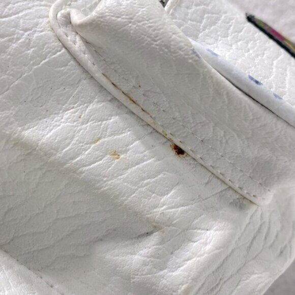 Vintage White Faux Leather Florida Sport Fanny Pack Bum Bag - Picture 8 of 15